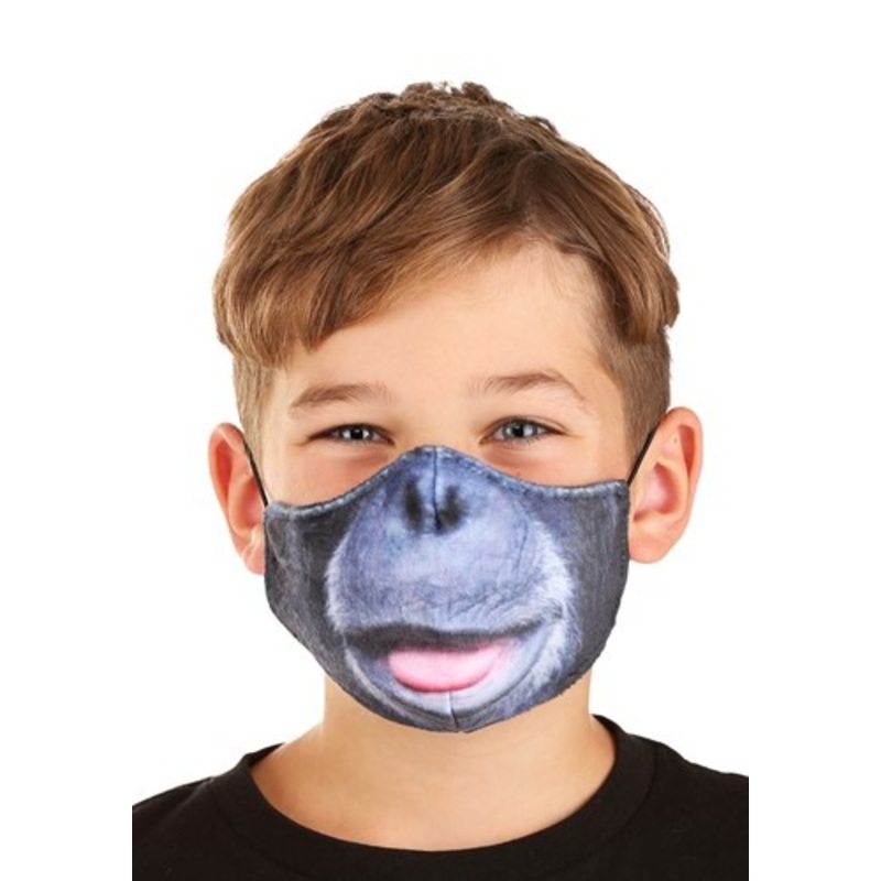 Child's Gorilla Sublimated Face Mask