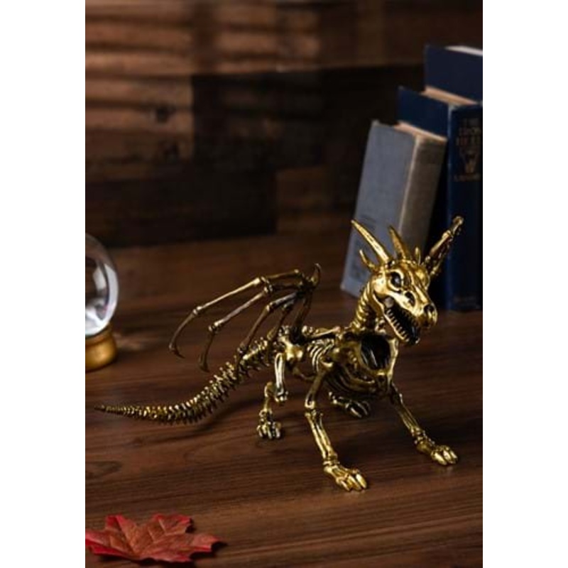 Gold 7" Skeleton Dragon Prop