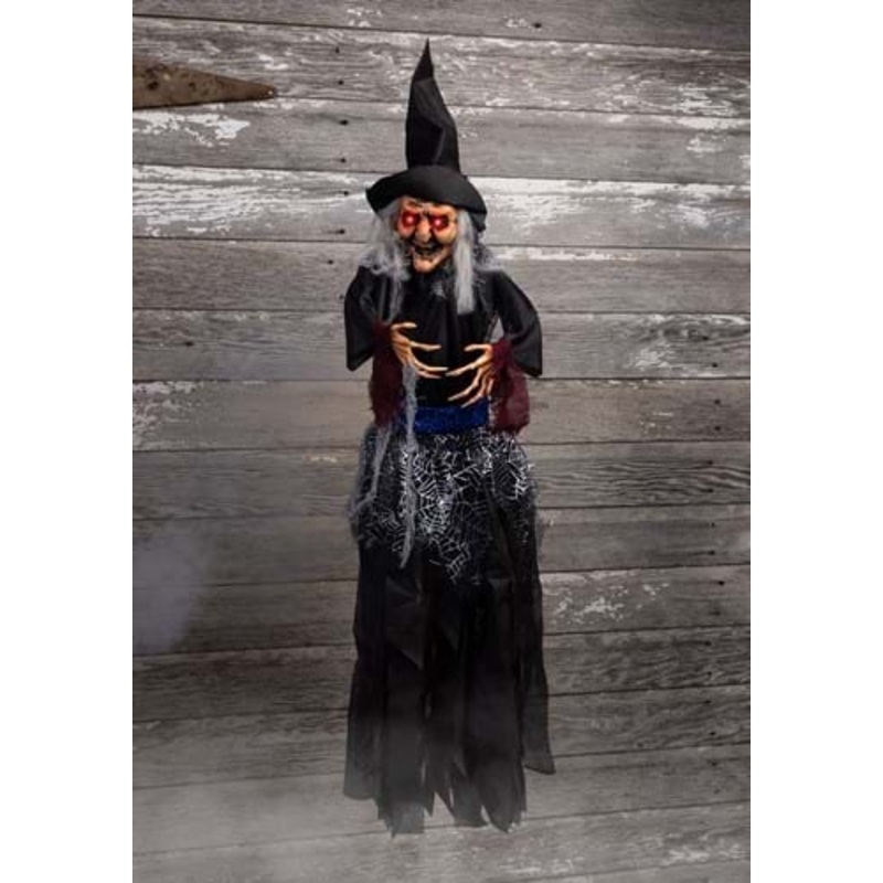 Hanging Light Up Witch Halloween Decoration