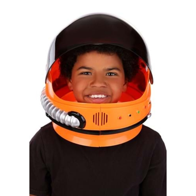 Kid's Orange Astronaut Costume Helmet
