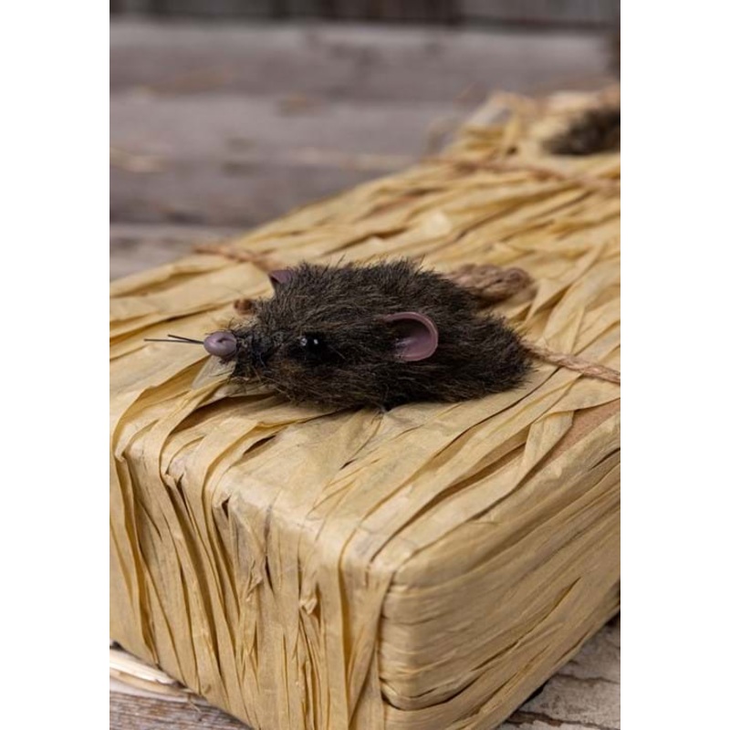 Walking Light Up Animated Haystack Rat Halloween Decoration