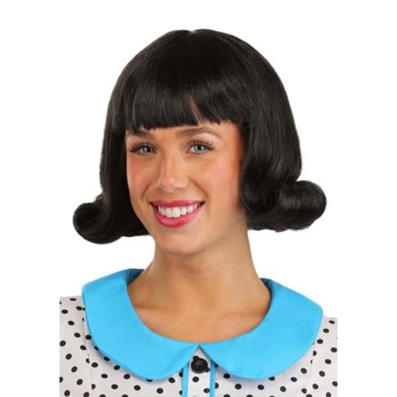 Women's Black 50's Flip Costume Wig