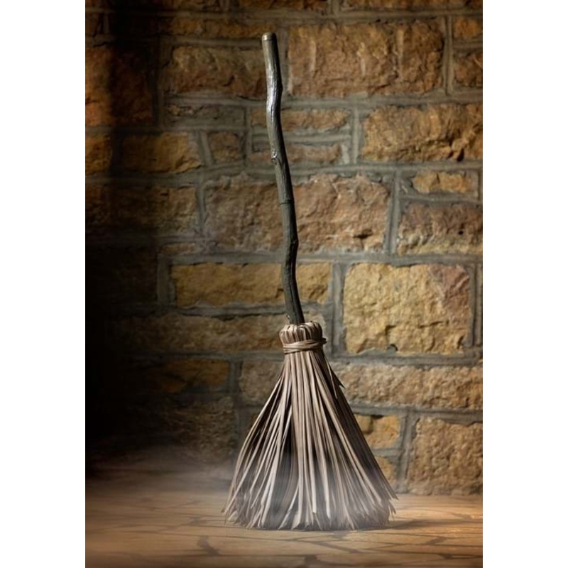 38-Inch Animatronic Enchanted Magical Broom Decoration