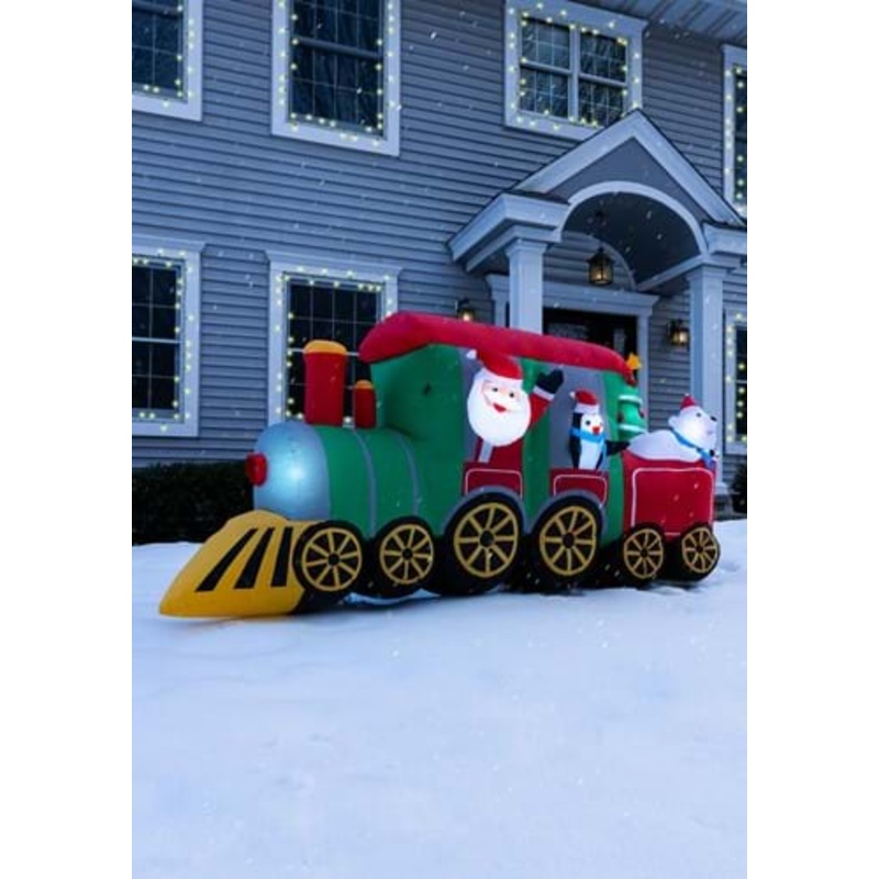 4FT Inflatable Animal's Arctic Express Christmas Outdoor Decoration Standard