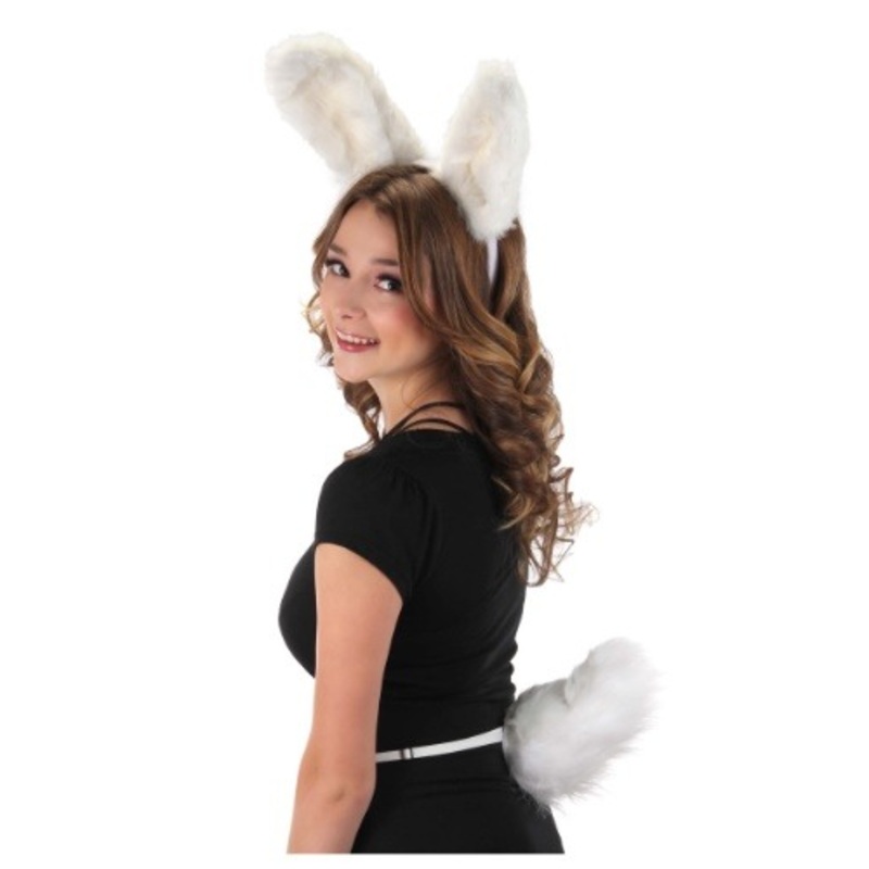 Adult Deluxe White Bunny Tail Standard