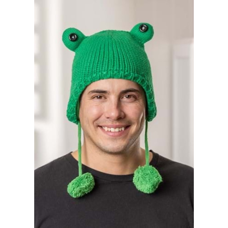 Adult Froggy Winter Knit Cap Standard