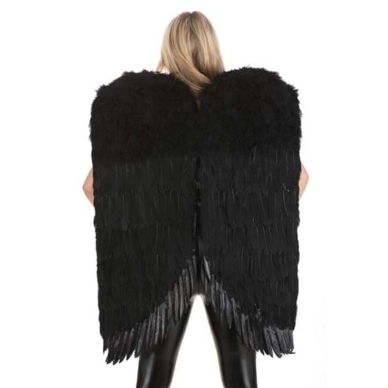 Black Angel Costume Wings Standard