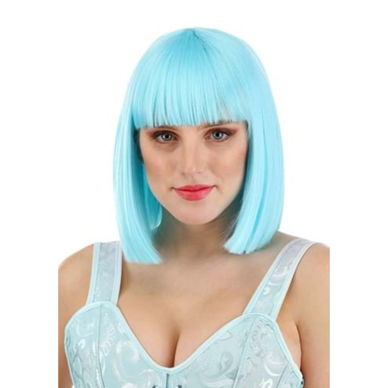 Bright Blue Bob Wig for Women Standard