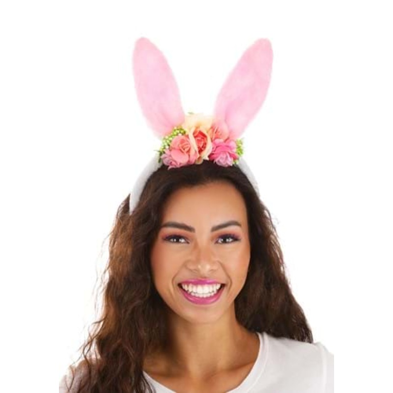 Floral Bunny Ears Costume Headband Accessory Standard