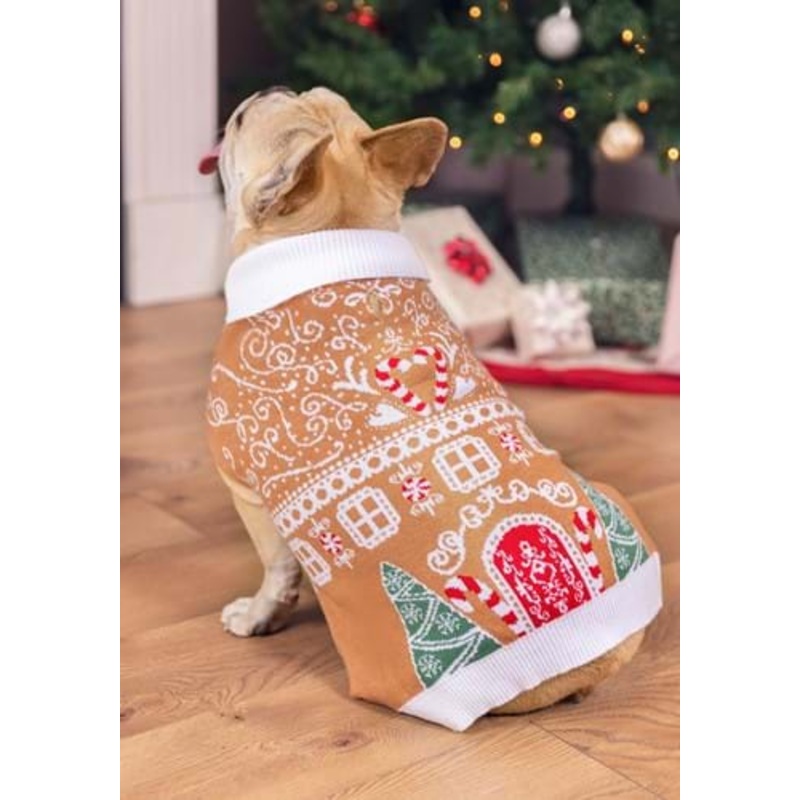 Gingerbread Pet Holiday Sweater XS