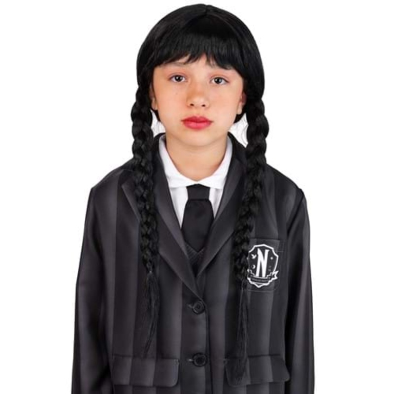 Girl's Wednesday Costume Wig
