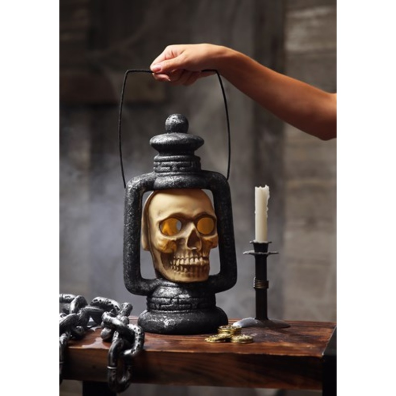 Light Up Skull Lantern Halloween Decoration