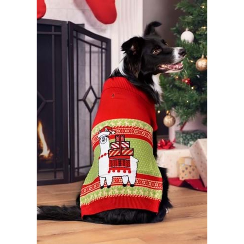 Llama Holiday Sweater for Dogs XS
