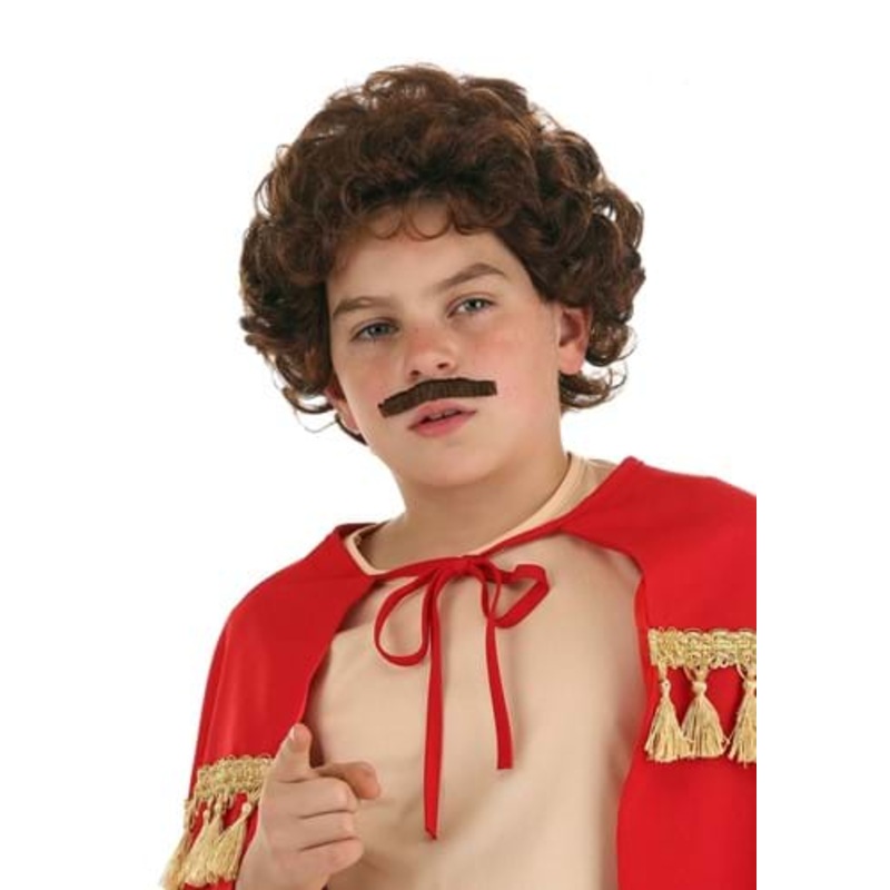 Lovable Luchador Kid's Wig and Mustache Costume Kit