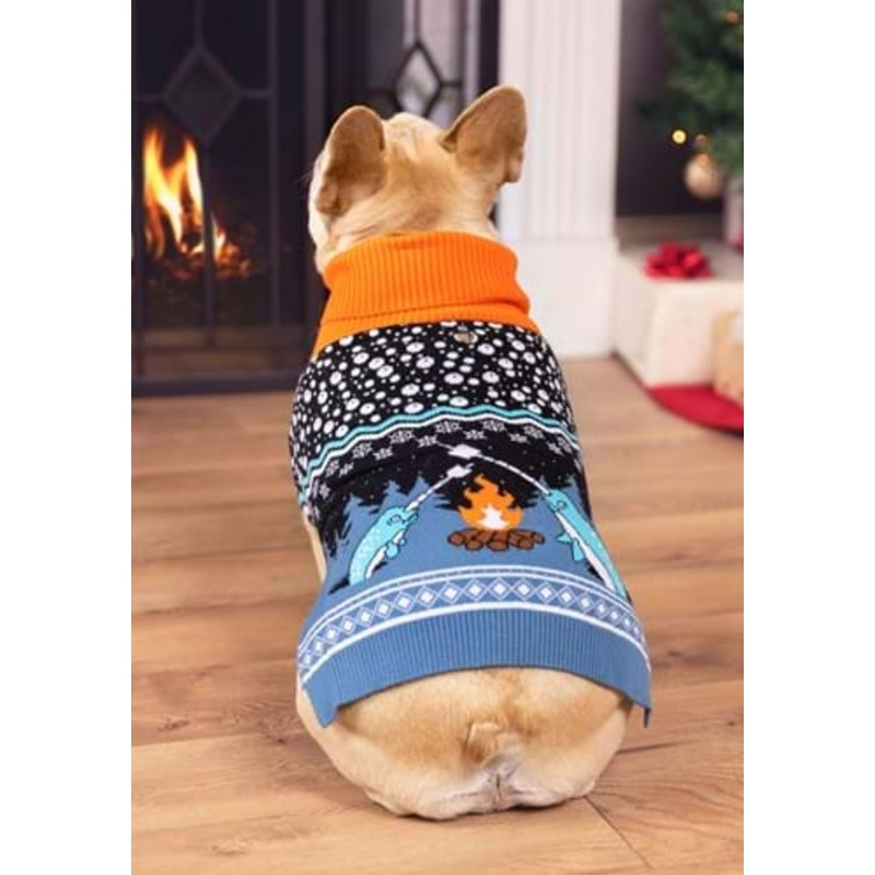 Narwhal Holiday Sweater for Dogs XS