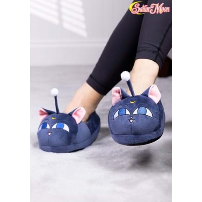Sailor Moon Luna-P 3D Character Slippers for Adults Small/Medium