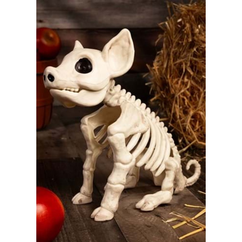 Seated Pig Skeleton Halloween Decoration