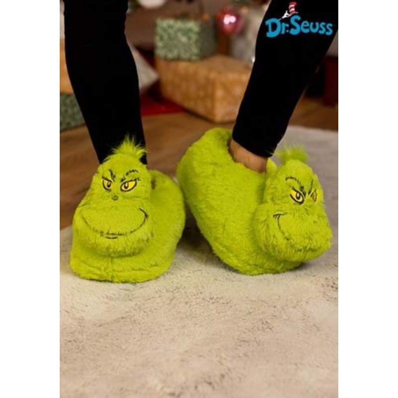 The Grinch 3D Character Adult Slippers Small/Medium