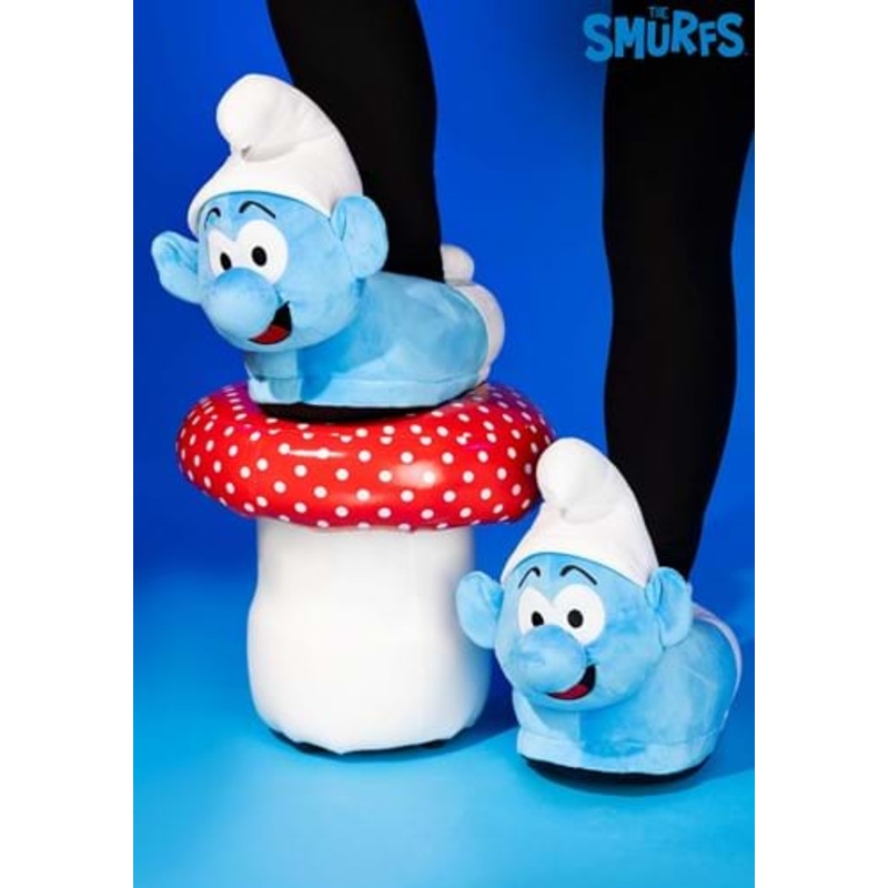 The Smurfs Plush Slippers for Adults Small/Medium