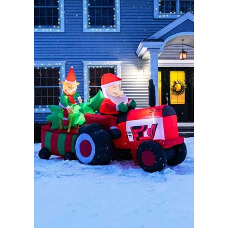 Trucker Santa Christmas Delivery Inflatable Decoration Standard