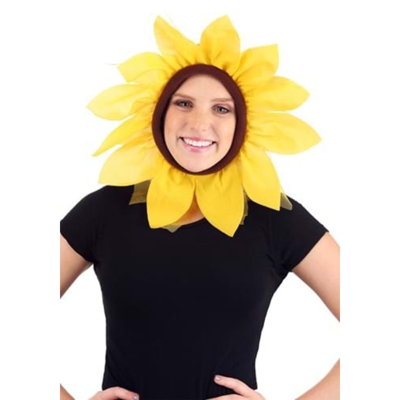 Yellow Sunflower Costume Hood Accessory Standard