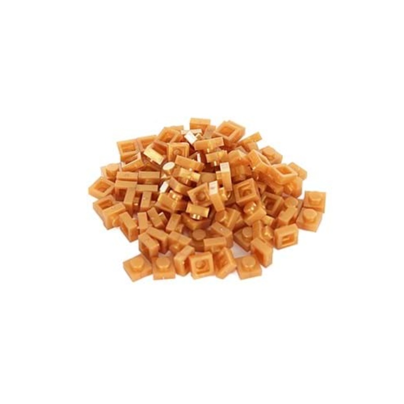 100 Pieces 1x1 Gold Bricky Blocks Standard