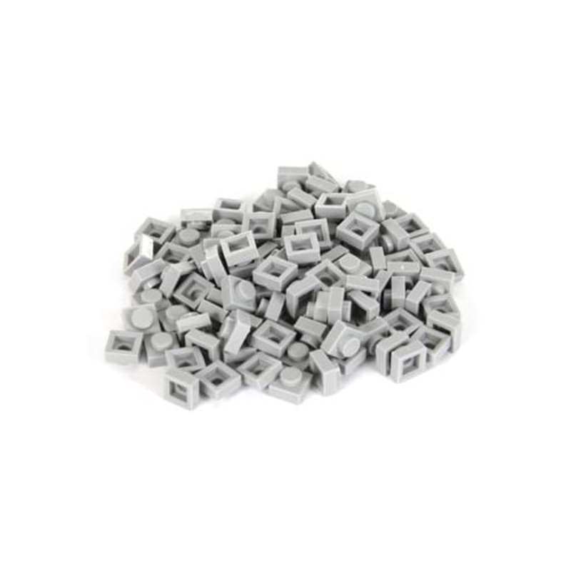 100 Pieces 1x1 Gray Bricky Blocks Standard