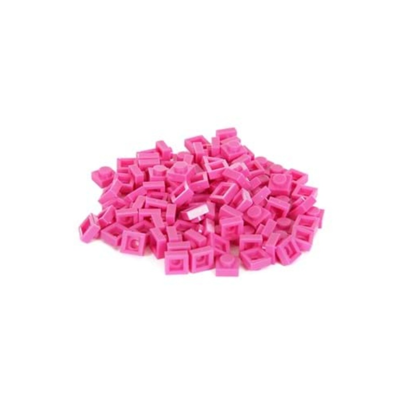 100 Pieces 1x1 Magenta Bricky Blocks Standard