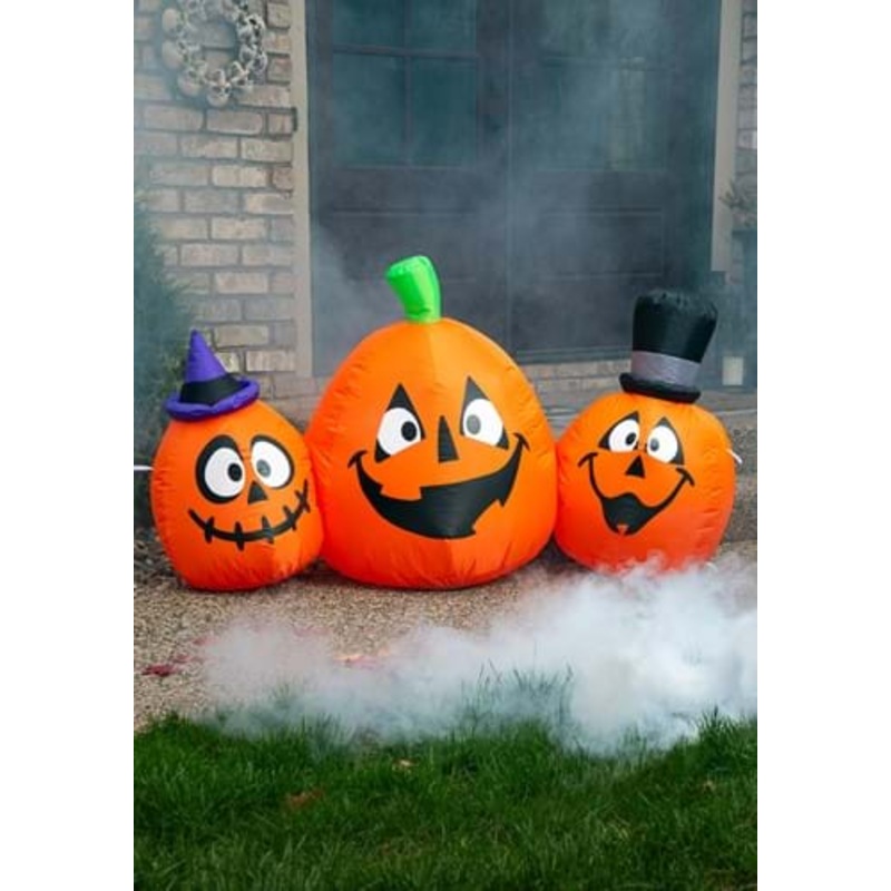 4FT Inflatable 3-Pumpkins Lawn Halloween Decoration No (0)Not as described!By Current Customer|August 22, 2024 Definitely not as described 4 ft tall (maybe 4ft wide, but definitely not tall). Knew it was too good to be true. Unfortunately, had to take tha