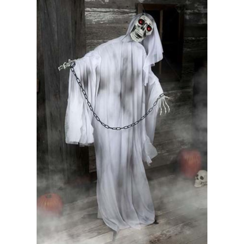 5.5FT Chained Skeleton Ghost Animatronic Decoration - Scream Saver Standard