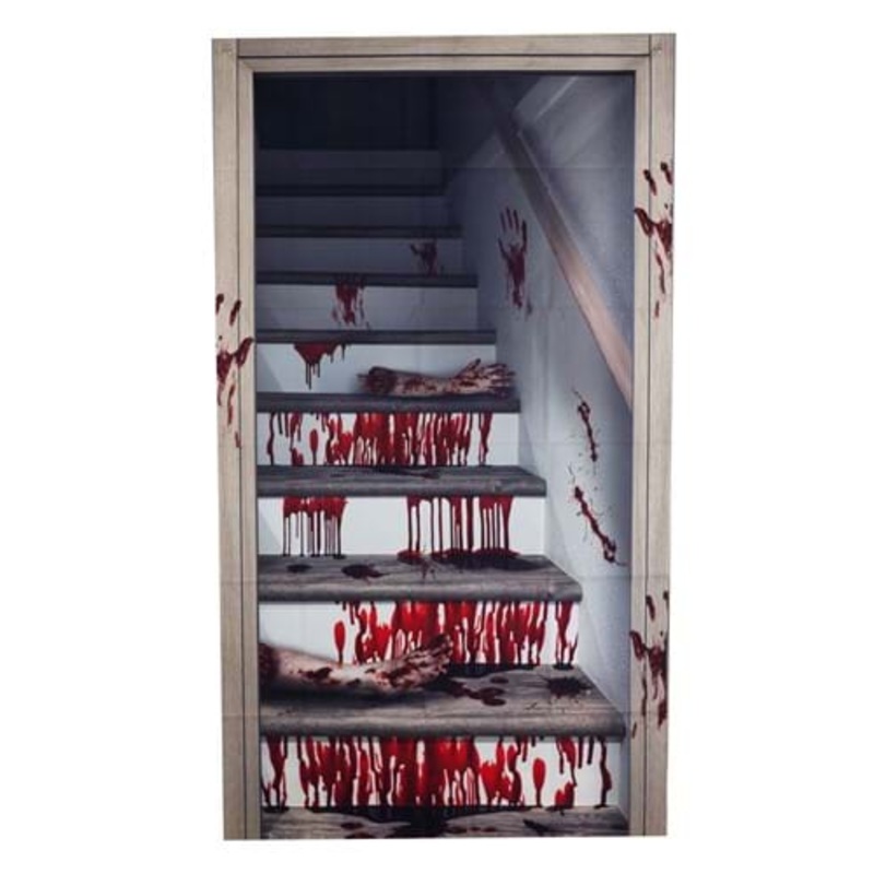 71" Bloody Horror Stairwell Curtain Halloween Decoration Standard