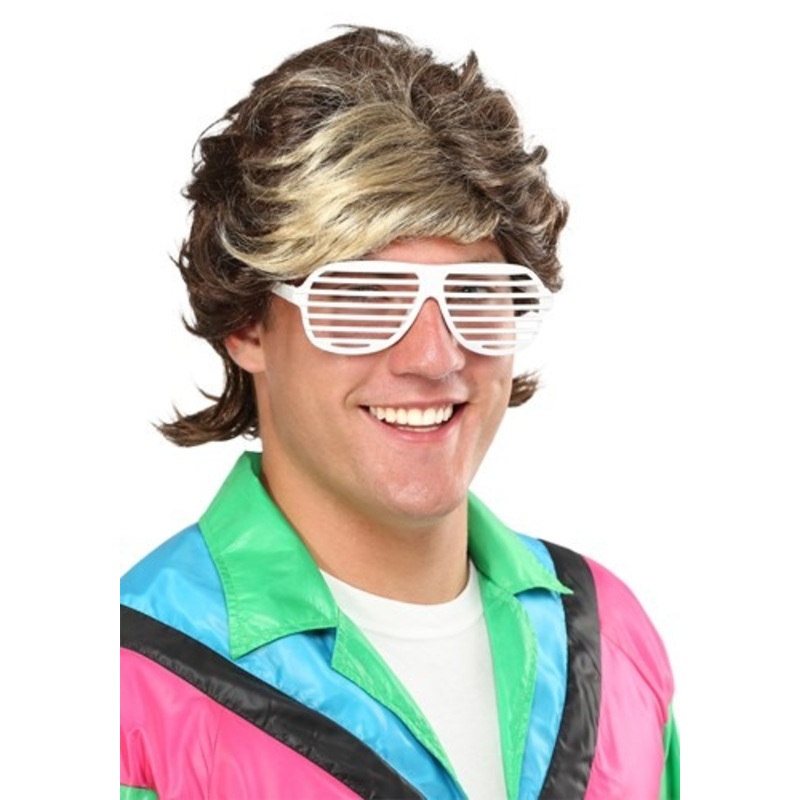 80s Highlight Costume Wig for Men Standard