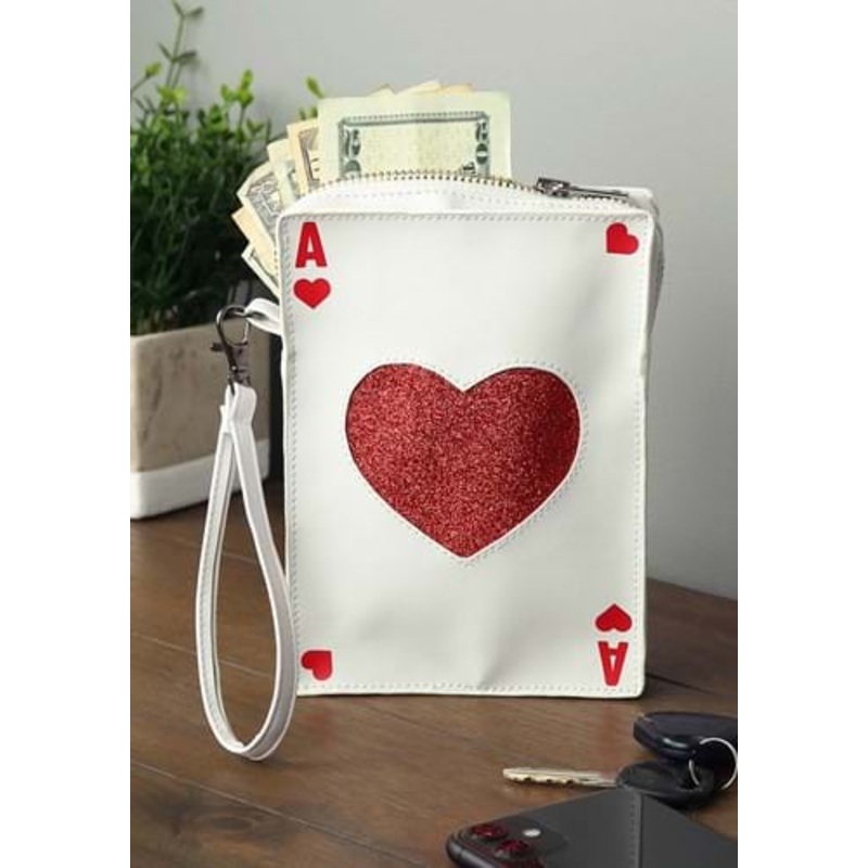 Ace of Hearts Costume Accessory Purse Standard