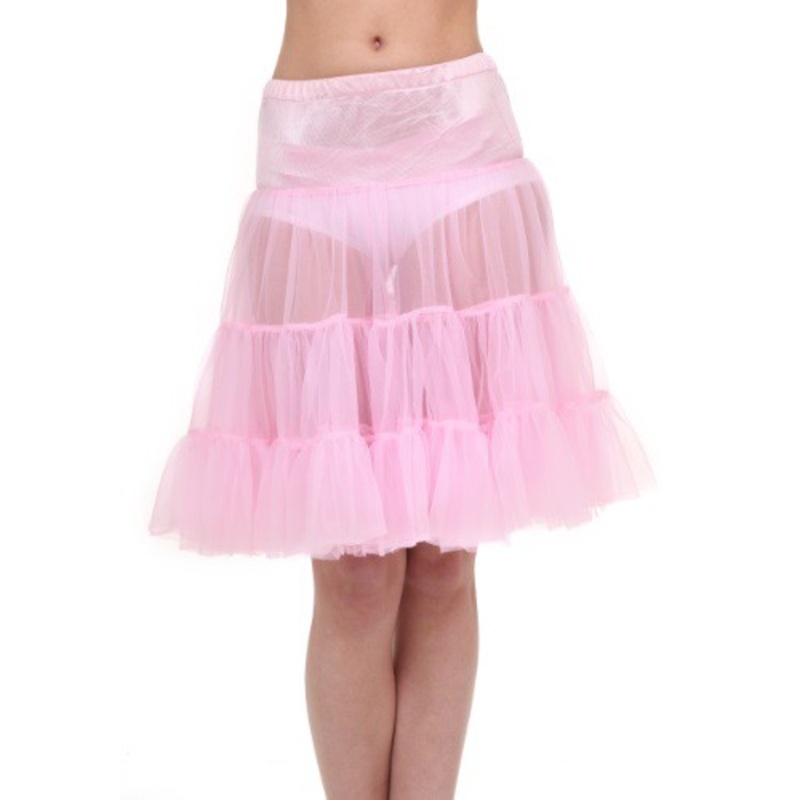 Adult Pink Knee Length Crinoline Small/Medium