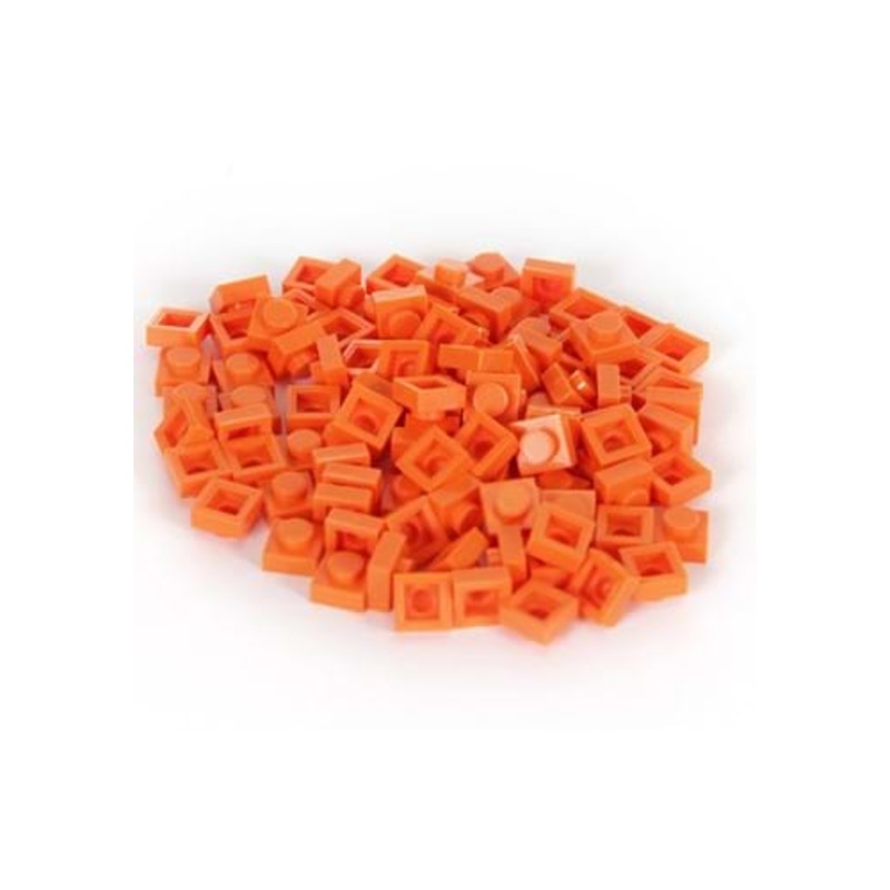 Bricky Blocks Orange 100 Pieces 1x1 Standard