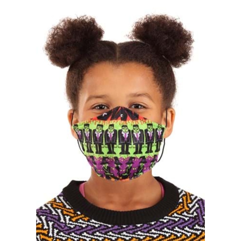 Child Sublimated Monsters Face Mask Standard