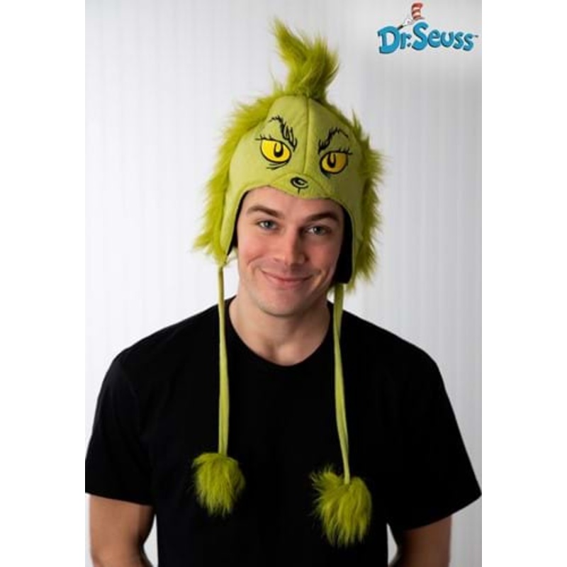 Deluxe Grinch Hoodie Hat Standard