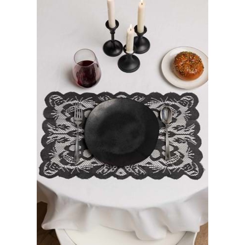Gothic Skull Halloween Table Mat  Standard