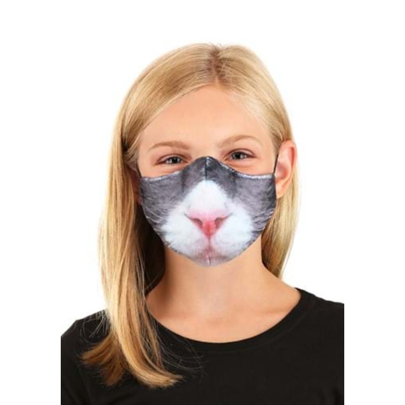 Kid's Cat Sublimated Face Mask  Standard