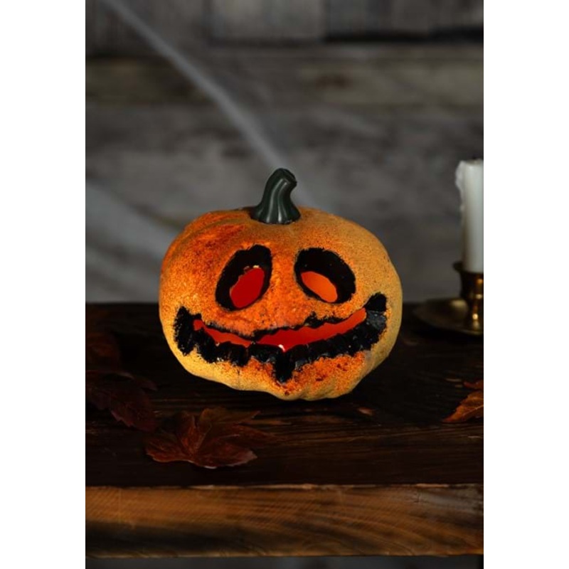Light Up Spooky Pumpkin with Red Lights Decoration Standard
