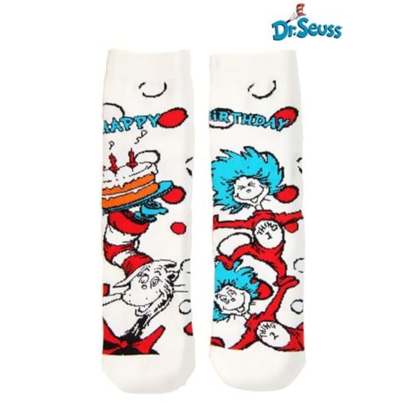 The Cat in the Hat Birthday Crew Socks for Kids Standard