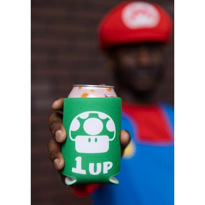 1 Up Extra Life Green Can Cooler Standard