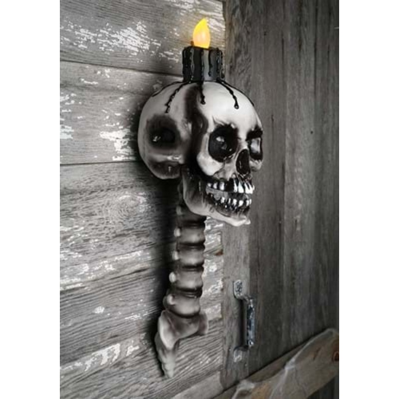 23-Inch Light Up Skull Torch Decoration Standard