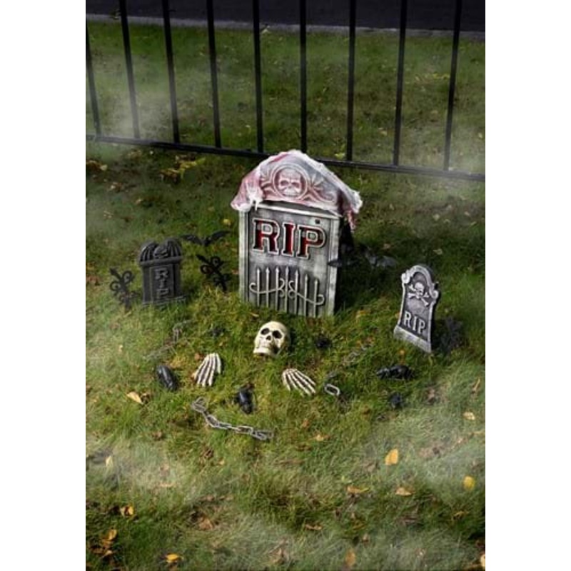 24 Piece Tombstone Halloween Decoration Set Standard - $12.99