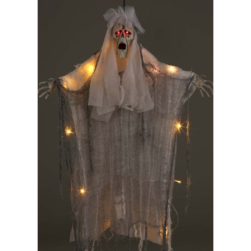3FT Hanging Light Up Ghost Halloween Decoration Standard