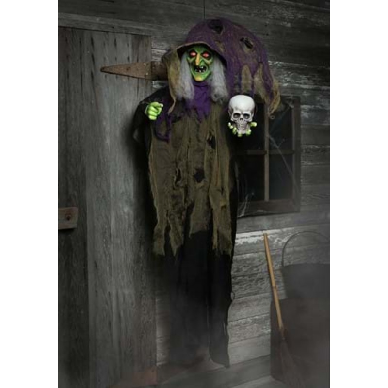 6FT Hanging Witch Animatronic Halloween Decoration Standard