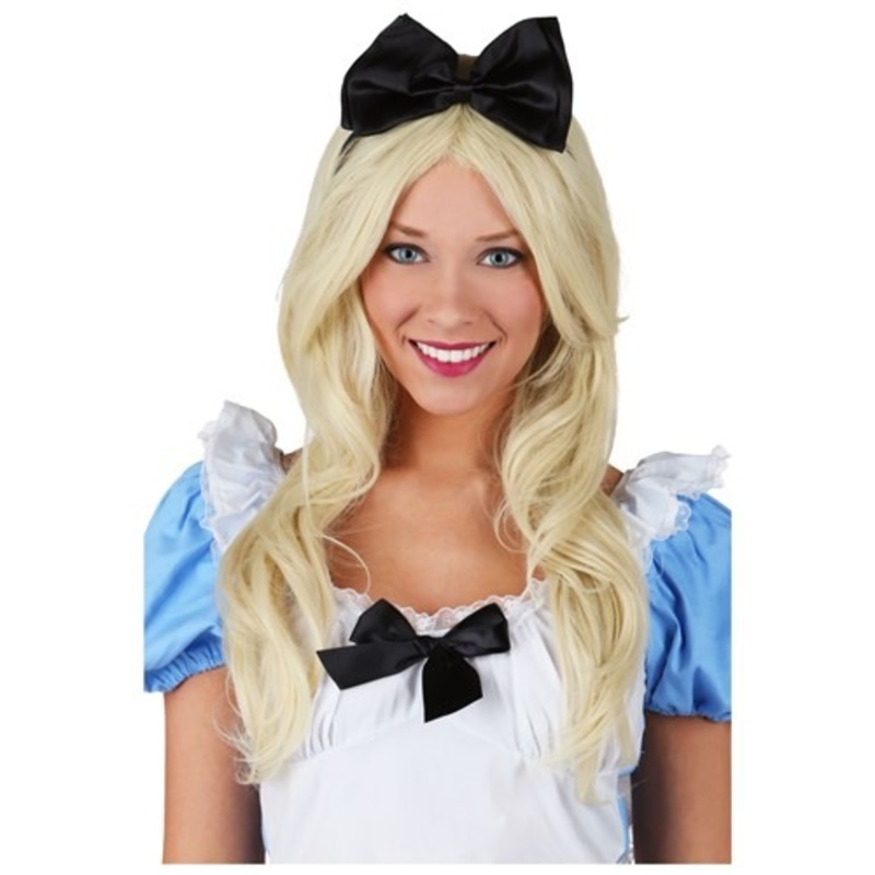 Alice Black Bow Costume Headband Standard