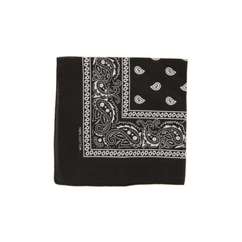 Black Bandana with Patterns Standard