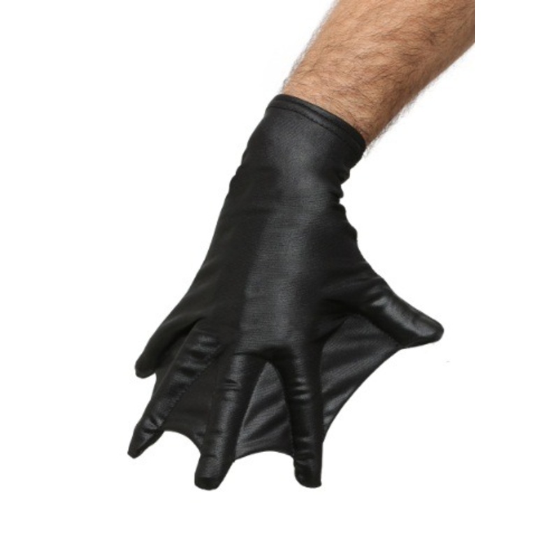 Black Webbed Gloves for Adults Standard