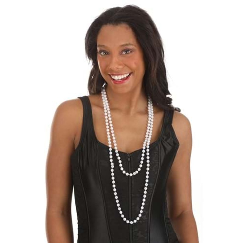 Classic Flapper Pearl Costume Necklace Standard